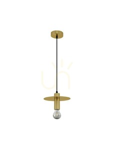 Závesné svietidlo Luces Exclusivas BAJIO LE43702, disk ø20 cm, E27 max. 12 W, zlaté, výška 180 cm small 0