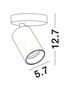 Nástenné a stropné bodové svietidlo Luces Exclusivas COCOROTE LE43725, chróm a čierna, GU10 small 1