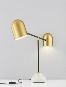 Stolná lampa ABASOLO Luces Exclusivas LE43736, zlatá a čierna, 2×E27 small 1