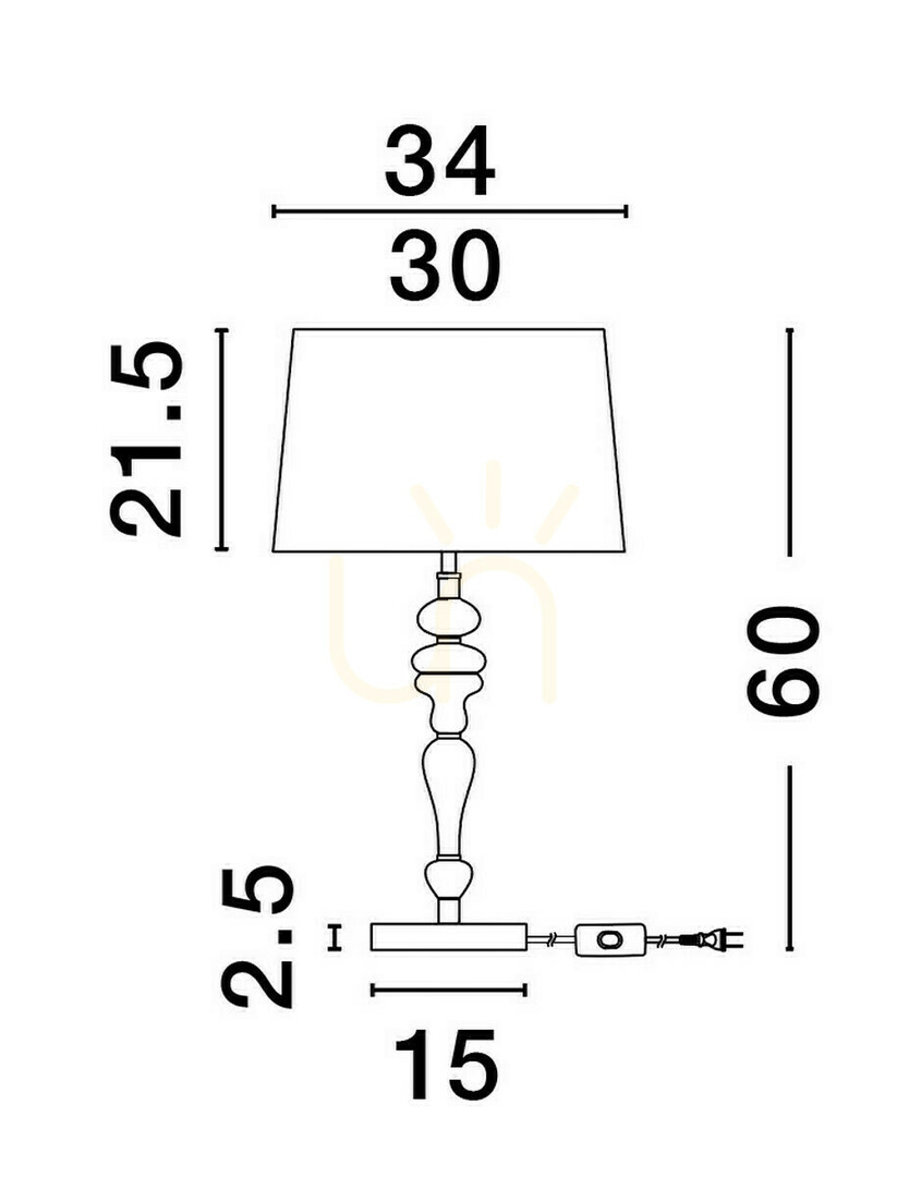 Náhľad Stolová lampa ALEM Luces Exclusivas LE44203 Stolová lampa ALEM Luces Exclusivas LE44203
