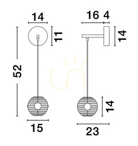 Nástenné svietidlo SECO Luces Exclusivas LE44234 small 2