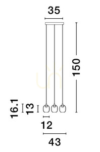 Závesné svietidlo TOAY Luces Exclusivas LE44239 small 1