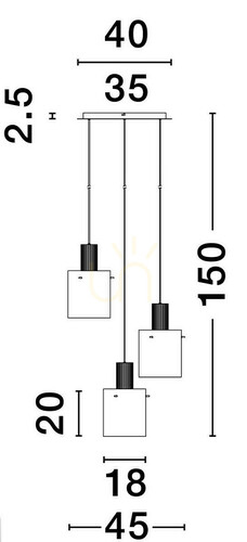Skontrolujte Závesné svietidlo ORAN Luces Exclusivas LE44244