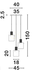 Závesné svietidlo ORAN Luces Exclusivas LE44244 small 1