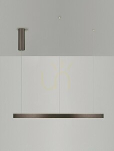 Závesné LED svietidlo Luces Exclusivas BARI LE44320, brúsená hnedá, Ø98 cm, 3000 K small 1