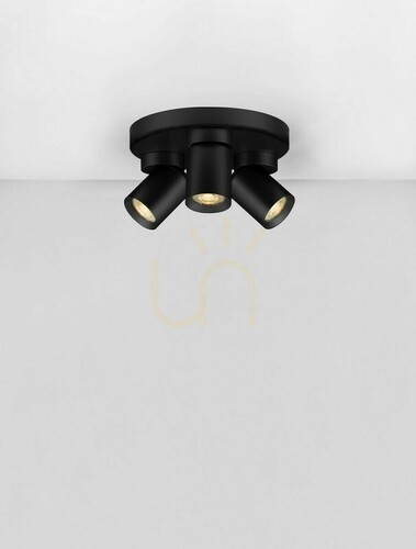 Skontrolujte Stropné bodové svietidlo GALVEZ Luces Exclusivas LE44407 čierne 3×GU10 22 cm