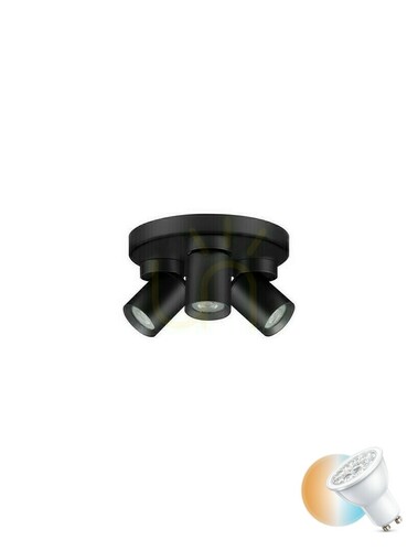 Skontrolujte Stropné bodové svietidlo GALVEZ Luces Exclusivas LE44407 čierne 3×GU10 22 cm