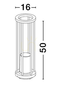 Záhradný stĺpik Luces Exclusivas OJEDA LE73635 čierny 50 cm E27 small 2