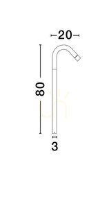 Záhradný svetelný stĺpik Luces Exclusivas QUIBDO LE73702, čierny, 80 cm, LED 5 W small 1