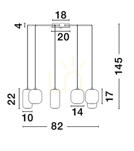 Závesné svietidlo ANUCO Luces Exclusivas LE44615 small 3