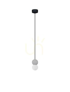 Závesné svietidlo IBAGUE Luces Exclusivas LE44660, sivé, sadra a sklo, 2×G9, 115 cm small 0