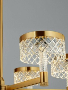 Zlatý LED luster Luces Exclusivas MINEROS LE44585 so 6 svetlami 70,7 cm small 3