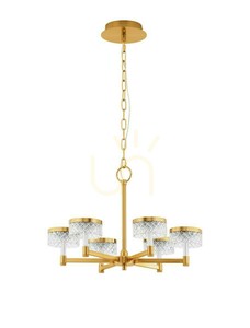 Zlatý LED luster Luces Exclusivas MINEROS LE44585 so 6 svetlami 70,7 cm small 4