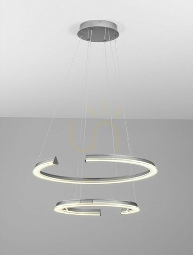 Skontrolujte Závesné LED svietidlo ORINOCO Luces Exclusivas LE44531, strieborné, Ø63 cm