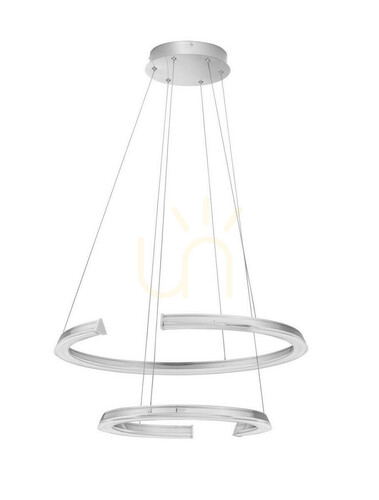 Skontrolujte Závesné LED svietidlo ORINOCO Luces Exclusivas LE44531, strieborné, Ø63 cm