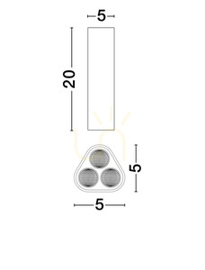 Stropné LED svietidlo Luces Exclusivas TACHIRA čierne 6 W 3000 K LE44912 small 3
