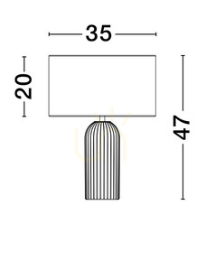 Stolová lampa TUMARAPI so sadrovou podstavou Luces Exclusivas LE44687 small 1