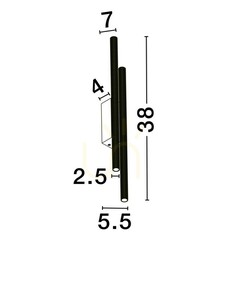 Nástenné svietidlo Luces Exclusivas Velasco LE44923 čierne LED 15 W 38 cm small 3