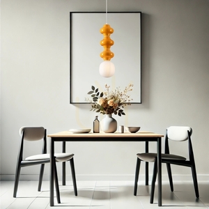 Závesné svietidlo Luces Exclusivas VILROSA LE44567 oranžovo-biele E14 small 4