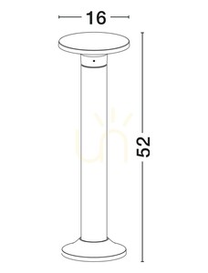 Záhradný LED stĺpik Luces Exclusivas BOYUIBE LE73807, matná čierna, 52 cm, 3000 K small 3