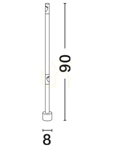Osvetľovací stĺpik CATACAOS Luces Exclusivas LE73751 matná čierna LED 9 W 378 lm 3000 K IP65 90 cm small 1
