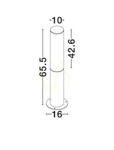 Záhradný LED stĺpik Luces Exclusivas MONSECA LE75106, matná čierna, 65,5 cm, 3000 K small 3