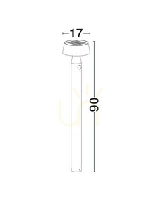 Solárne stĺpikové svietidlo FRAVELA čierne 90 cm s pohybovým senzorom Luces Exclusivas LE75125 small 4
