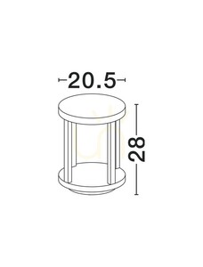 Záhradný LED stĺpik Luces Exclusivas TAZORIA LE75170 antracitový 28 cm small 3