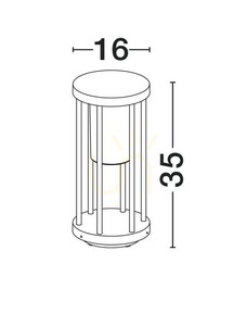 Záhradné stĺpikové svietidlo Luces Exclusivas MONTIVA LE75172, antracit, 35 cm, E27 small 3