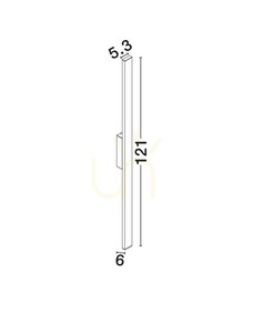 Vonkajšie nástenné svietidlo Luces Exclusivas ARDANIA LE75194, hrdzavá farba, LED 20 W, 121 cm small 3