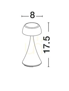 Prenosná vonkajšia lampa Luces Exclusivas FORTIZA LE75282 corten LED 2 W 60 lm 3000 K USB IP54 small 2
