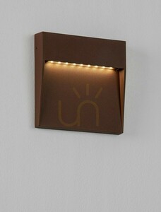 Vonkajšie nástenné svietidlo Luces Exclusivas LORCENA LE75298, LED 5 W 3000 K, 307 lm, hrdzavohnedé, IP54, 16 cm small 1
