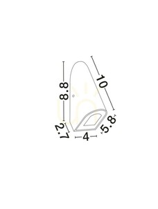 Vonkajšie nástenné svietidlo TELVANO od spoločnosti Luces Exclusivas LE75312 small 3