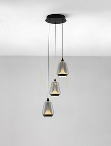 Závesné LED svietidlo RORIZNO Luces Exclusivas LE45110 – čierne, dymové sklo small 1