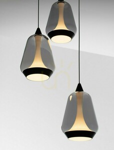 Závesné LED svietidlo RORIZNO Luces Exclusivas LE45110 – čierne, dymové sklo small 2