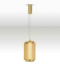 LED závesné svietidlo TABRUNO Luces Exclusivas LE45170, zlaté, jantárové sklo, 18 cm small 1