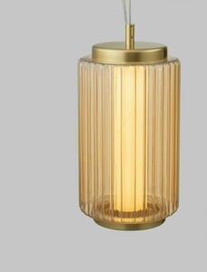 LED závesné svietidlo TABRUNO Luces Exclusivas LE45170, zlaté, jantárové sklo, 18 cm small 2