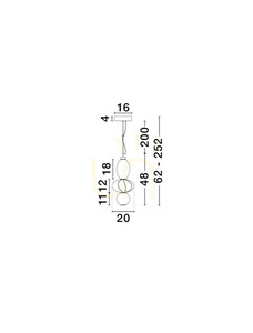 LED závesné svietidlo Luces Exclusivas CASURNO LE45221, béžové, 20 cm small 3