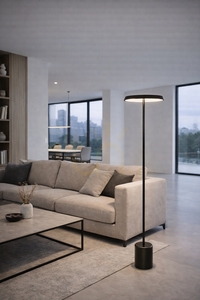 Čierna LED stojacia lampa FOVENTO Luces Exclusivas LE45442, 135 cm, 3000 K small 4