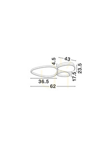 Biele stropné LED svietidlo Luces Exclusivas ALONTRA LE45499, 62 cm, 3200 K small 3