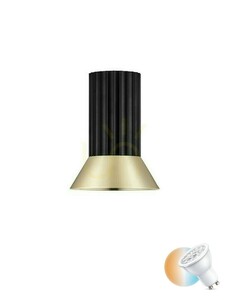 Stropné bodové svietidlo Luces Exclusivas Marenzo čierno-zlaté GU10 10 W LE45601 small 0