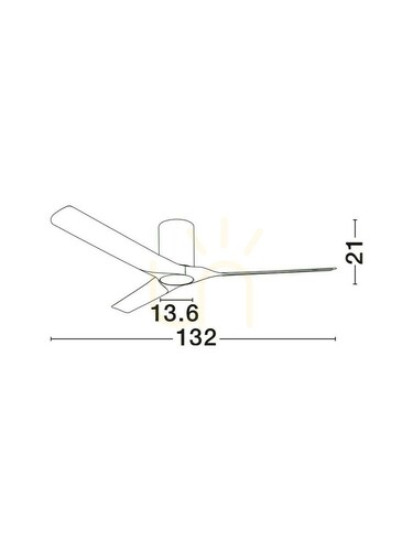 Skontrolujte Stropný ventilátor s LED svetlom Luces Exclusivas ALGEMES LE45790, ø132 cm, 3 lopatky, drevo a biela
