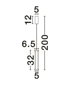 Závesné svietidlo Luces Exclusivas CONIL LE45980, akrylová tuba, LED 6 W, 398 lm, 2700 K, zlaté, výška 200 cm small 4