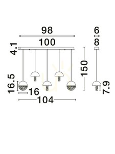 Závesné svietidlo TARREGA od Luces Exclusivas LE46173 1 Závesné svietidlo TARREGA od Luces Exclusivas LE46173 small 1