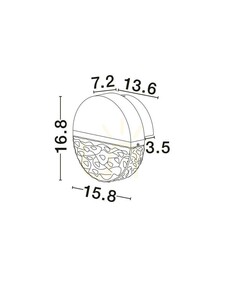 LED nástenné svietidlo TARREGA Luces Exclusivas LE46180 – biely mramor a zlatý kov small 6