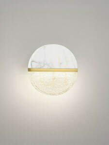LED nástenné svietidlo TARREGA Luces Exclusivas LE46180 – biely mramor a zlatý kov small 3