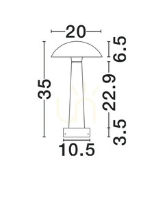 Záhradný LED stĺpik Luces Exclusivas BERJA LE62059 čierny 35 cm 3000 K small 3