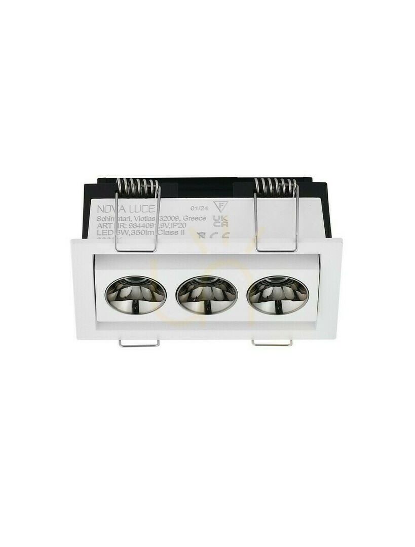 Einbaustrahler Luces Exclusivas CARCAIX LE62230 dreifach, LED 6 W 292 lm 3000 K, UGR<19, weiß