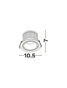 Zapustené LED stropné svietidlo Luces Exclusivas CHINCH LE62306 biele 20 W small 3