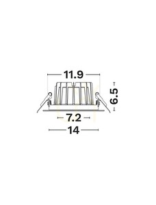 LED podhľadové svietidlo VALLES Luces Exclusivas LE62594, 25 W, 4000 K, biele small 3
